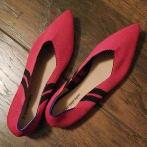 Red and Black Ballet Flats